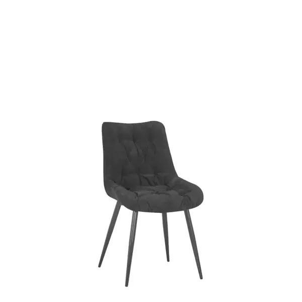 Czarne krzesło tapicerowane OLIMP