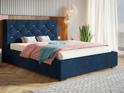 Łóżko do sypialni 160x200 cm z zagłówkiem VIVID