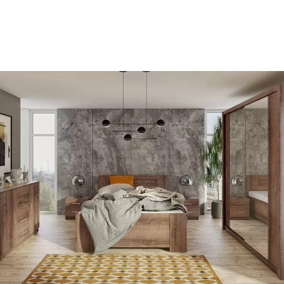 Meble sypialniane w nowoczesnym stylu dąb artisan BELLA 5