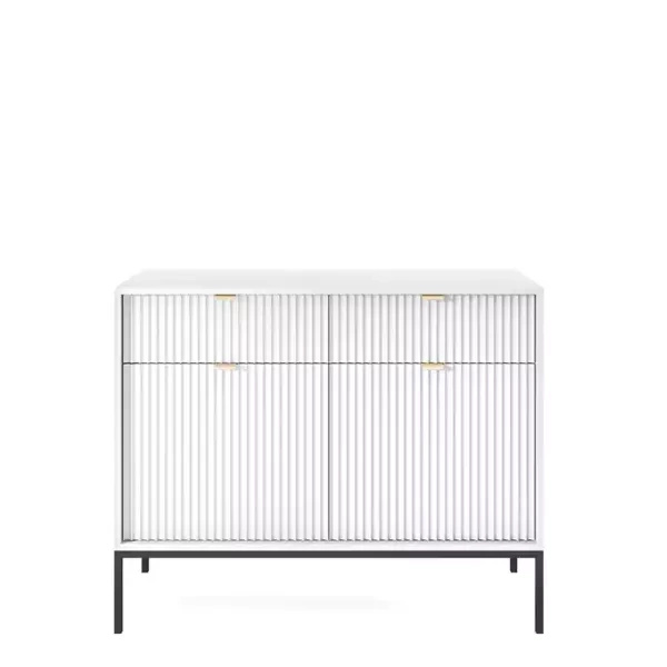 Biała komoda z szufladami 104 cm AVANTI