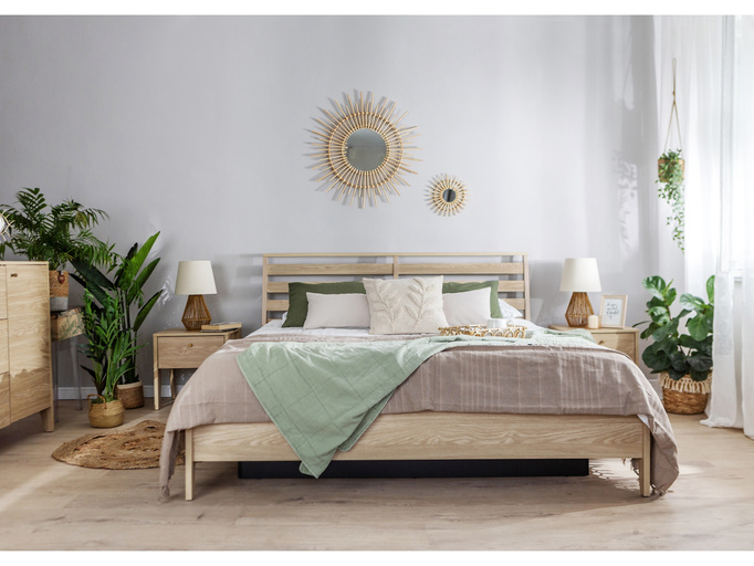 Łóżko z pojemnikiem na pościel 160x200 cm COZY stelaż