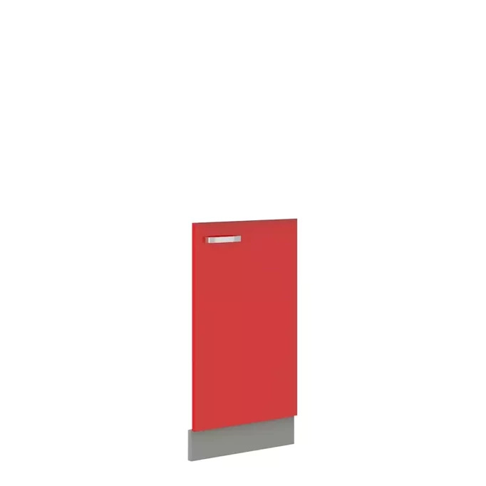Front do zmywarki z zakrytym panelem sterującym 45 cm Czerwony połysk RIVA