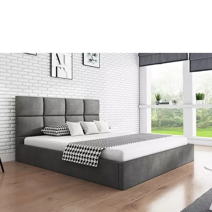 Nowoczesne łóżko tapicerowane 160x200 cm AMBY