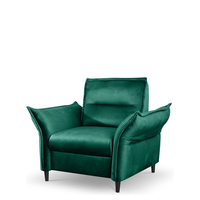 Fotel welurowy MELIO zielony