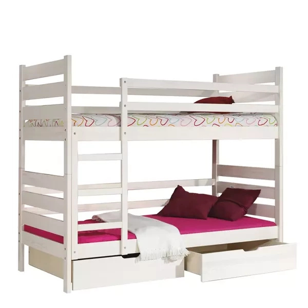 Drewniane łóżko piętrowe dla dzieci 190x80 cm DIEZA