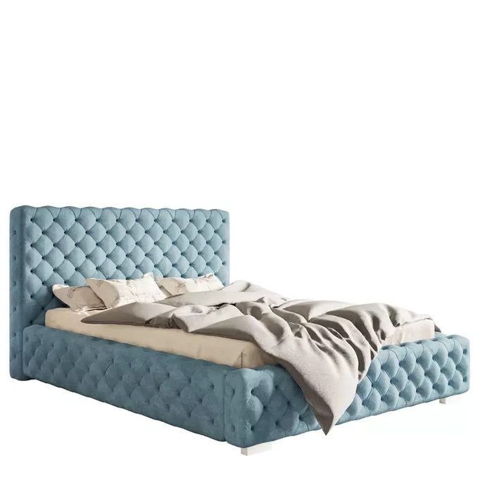 Łóżko z pojemnikiem 140x200 cm glamour AMRON