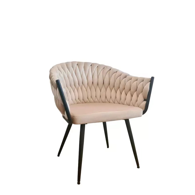 Krzesło tapicerowane beż glamour PALLES