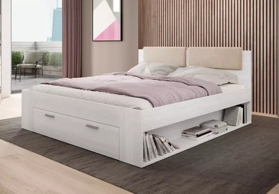 Łóżko do sypialni 140x200 cm w kolorze Abisko GALACTIC