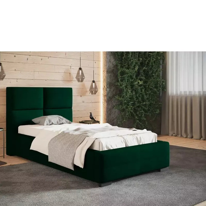 Zielone łóżko młodzieżowe 90x200 cm CENTOS