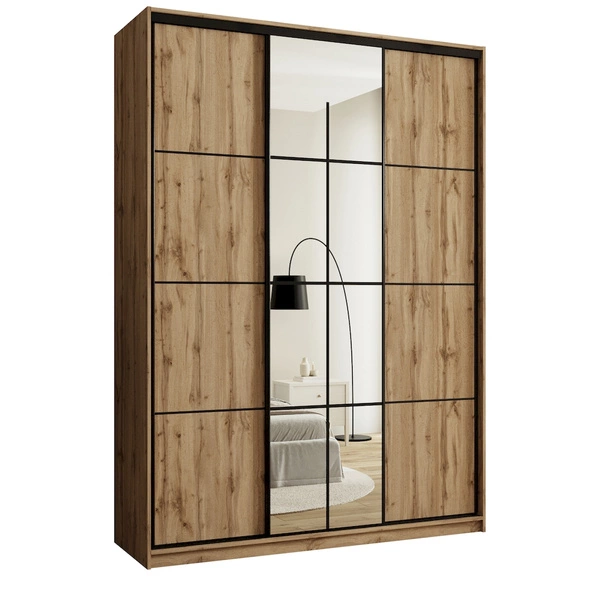 Szafa przesuwna z lustrem 180 cm do sypialni EDGE MAX